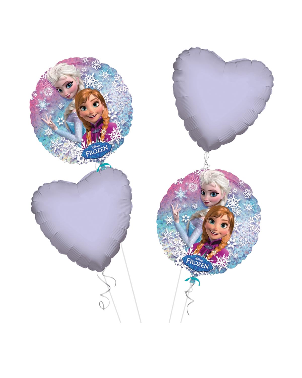 A013-F4-S1.jpg Frozen Happy Birthday Balloon Bouquet 4pc - Image 1