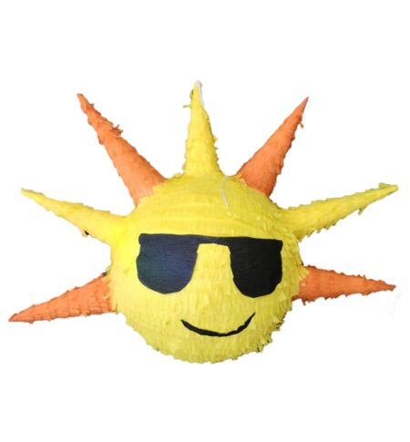 handmade sun with sunglass pinata