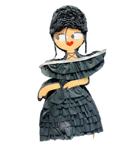 Handmade Wednesday Addams Piñata - Personalized Spooky Fun Party Decoration